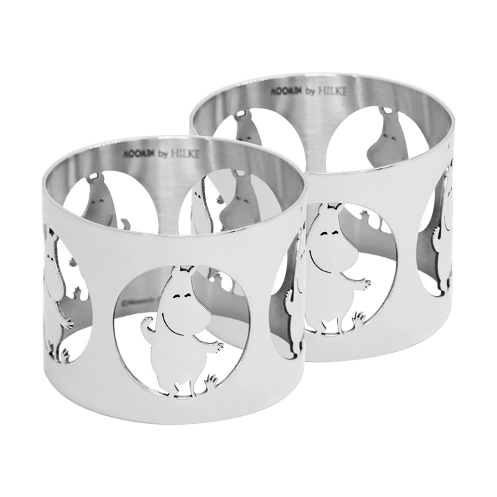 Hilke X Moomin Napkin Rings Moomintroll 2-pack, Nickel-plated brass Hilke Collection