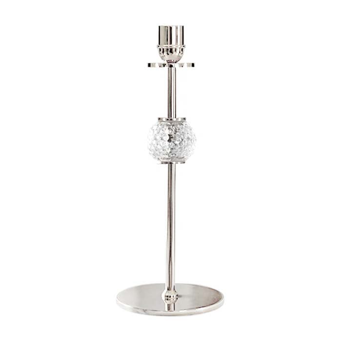 Hilke Collection La Luna candle sticks 30 cm Nickel-plated brass and glass