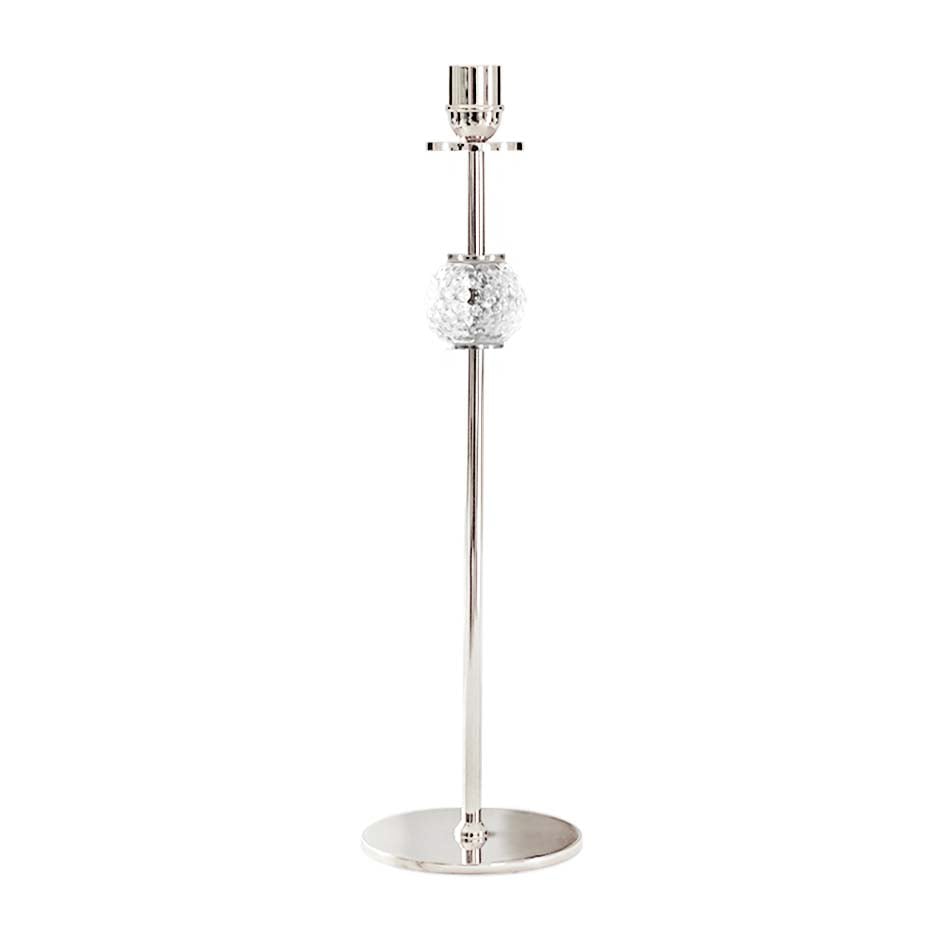 Hilke Collection La Luna candle sticks 40 cm Nickel-plated brass and glass