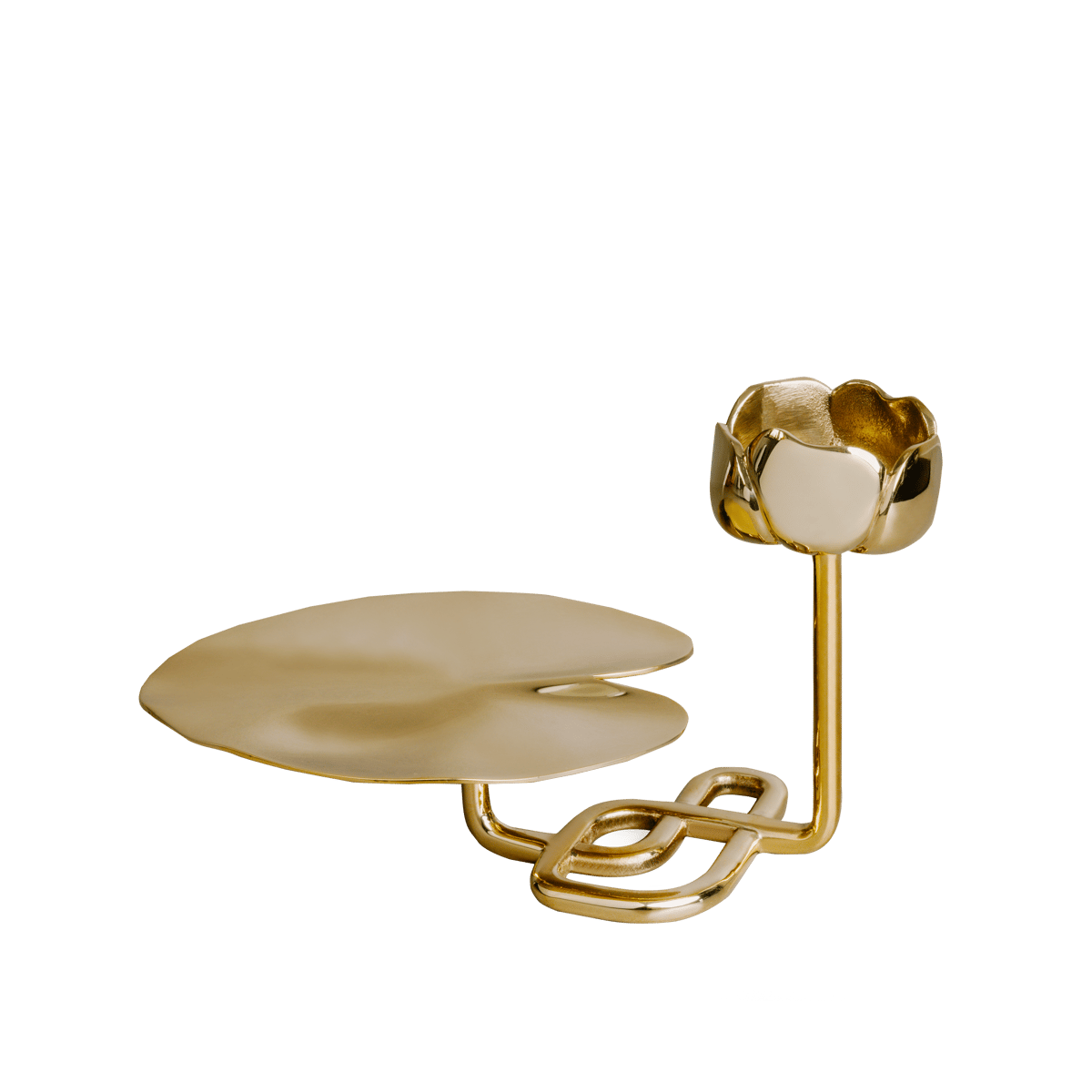 Hilke Collection Ninfea No.2 candlestick Brass