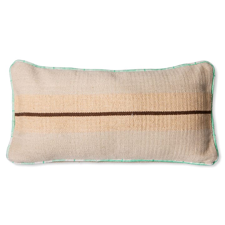 Handwoven pillow 38x74 cm wool - Brown - HKliving