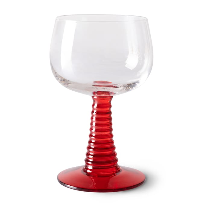 Swirl wine glass - high - Red - HKliving