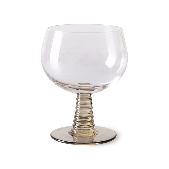 Swirl Wine glass low 35 cl Ø10x12 cm, Green HKliving