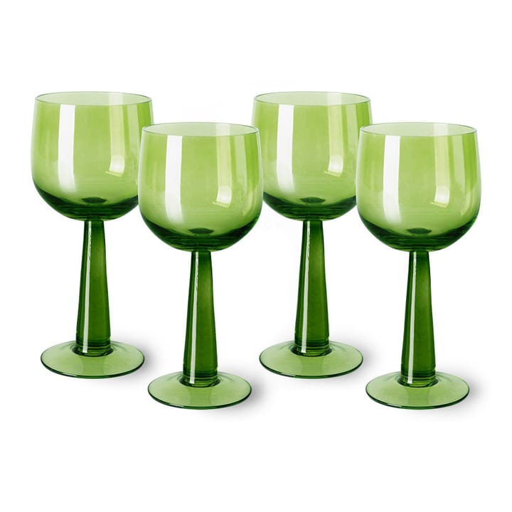 The Emeralds Wine glasses tall 4-pack 20 cl, Lime green HKliving