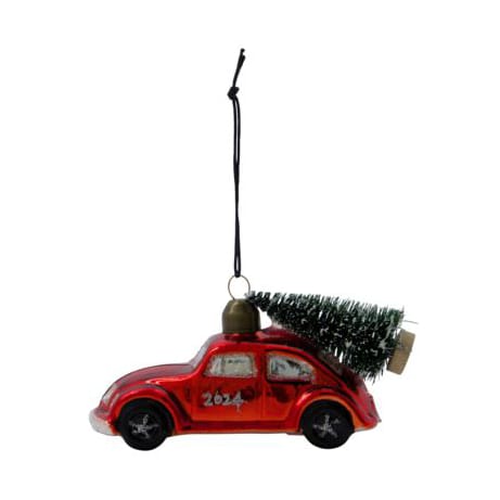 Car Christmas ornament, Red House Doctor