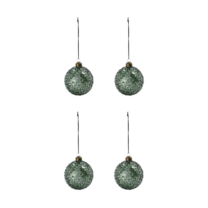 Chosen Christmas bauble Ø8 cm 4-pack - Green - House Doctor