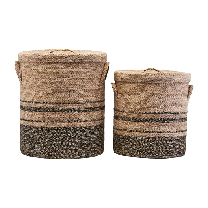 House Doctor laundry basket with lid set of 2 - Seaweed - House Doctor