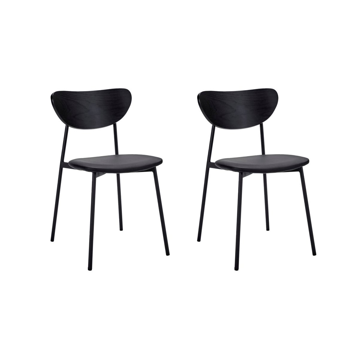 House Doctor Must chair with seat 2-pack Black