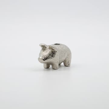 Pig candle stick 5 cm - Antique silver - House Doctor