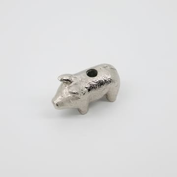 Pig candle stick 5 cm - Antique silver - House Doctor