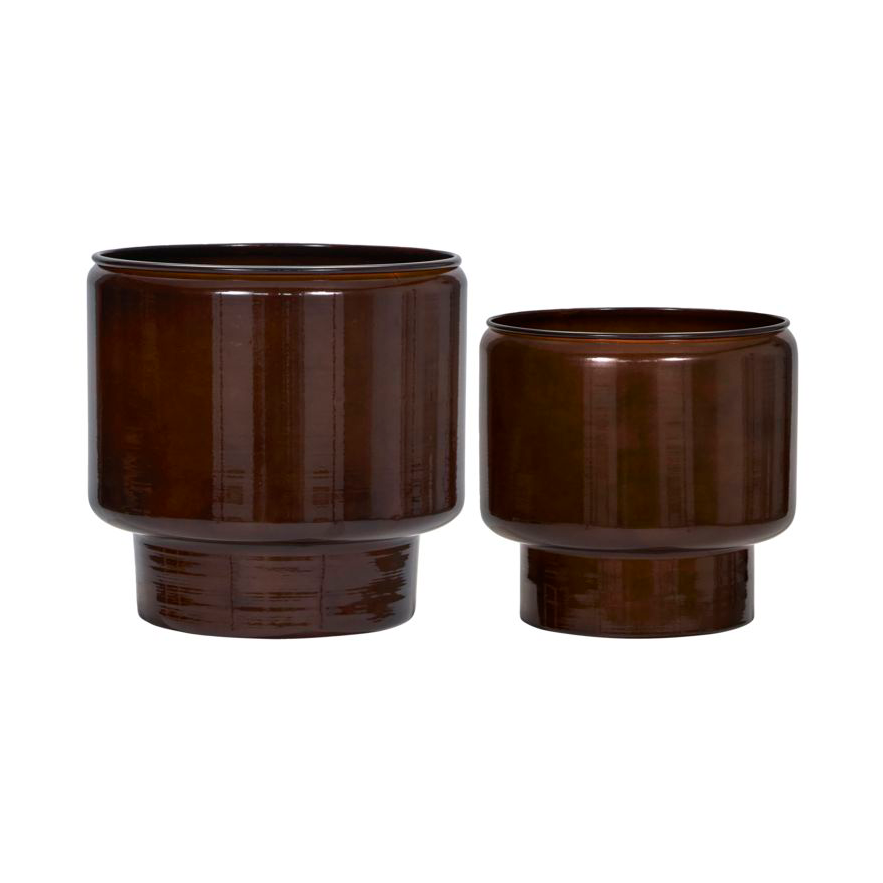 House Doctor Pile pot 2 pieces Brown