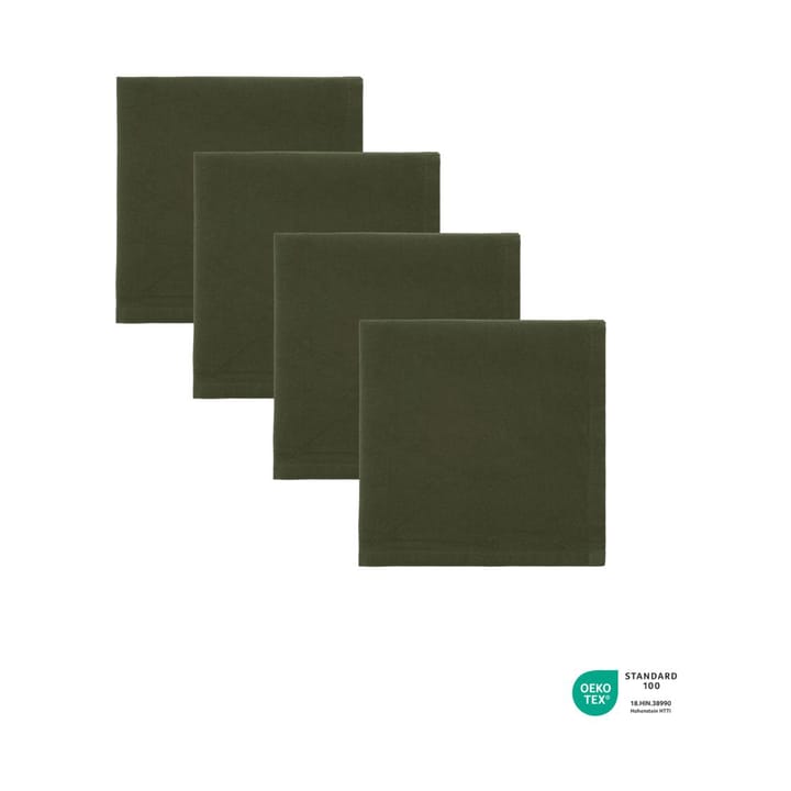 Real napkins 40x40 cm 4-pack - Dark green - House Doctor