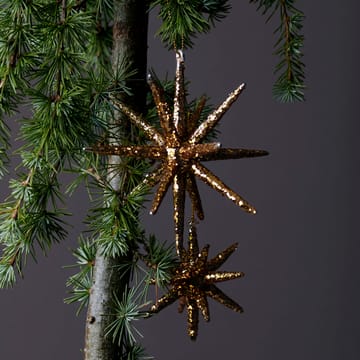 Spike Christmas tree star Ø12 cm 4-pack - Bronze glitter - House Doctor