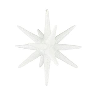 Spike Christmas tree star Ø7.5 cm 4-pack - White brass glitter - House Doctor