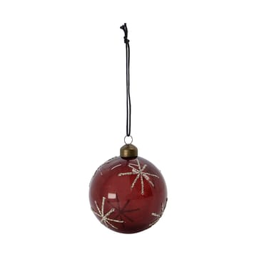 Star Christmas bauble Ø8 cm 4-pack - Bordeaux - House Doctor