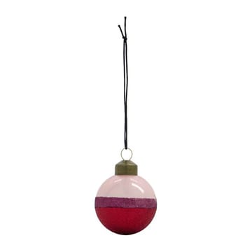 Stripe bauble Ø5 cm - Pink-red - House Doctor