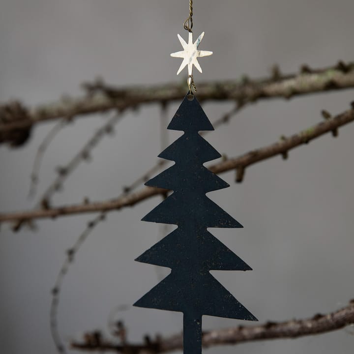 Tree with Star hanging decoration 3-pack - Black - House Doctor