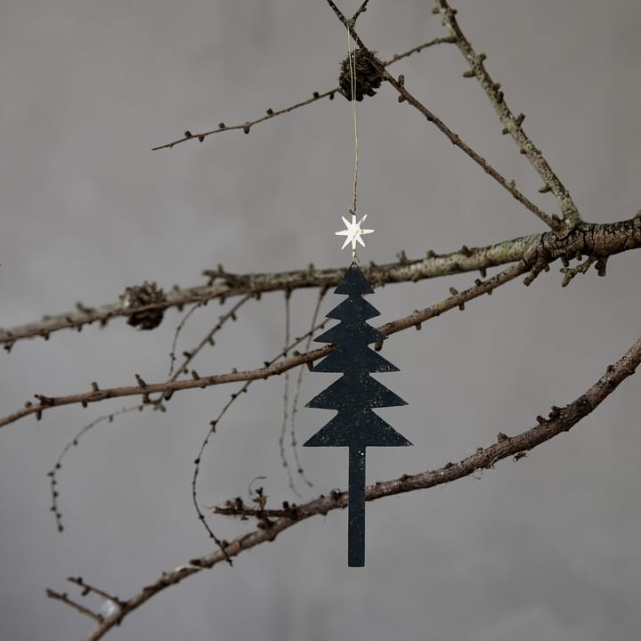 Tree with Star hanging decoration 3-pack - Black - House Doctor