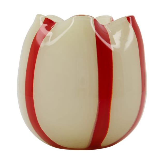 Yellow tealight holders Ø15 cm - White-red - House Doctor