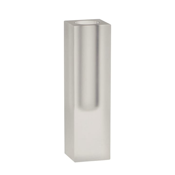 Block candle slim 18 cm - Frosted glass - Hübsch