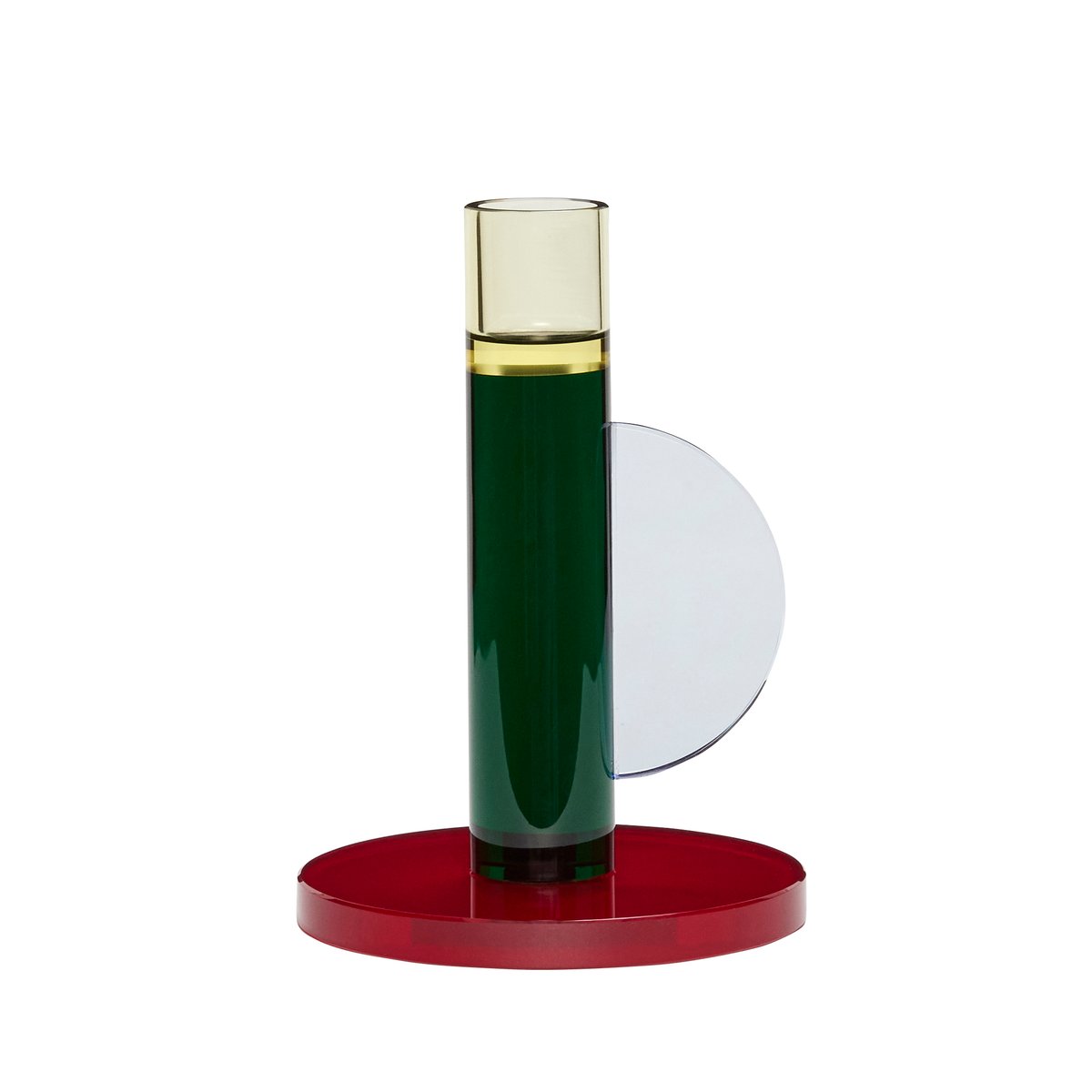 Hübsch Candle holder o10x14 cm Green-red | Scandinavian Design | Candle holders |