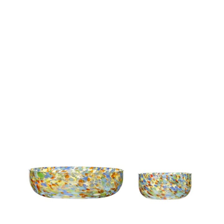 Confetti bowls 2-pack - Yellow-blue-orange - Hübsch