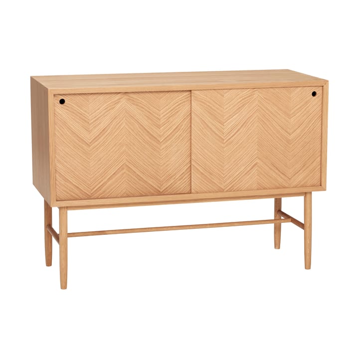 Herringbone dresser with sliding doors - Oak - Hübsch