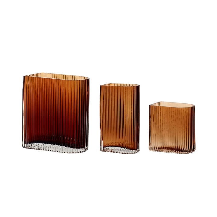 Hübsch vase 3-pack - Orange-brown - Hübsch