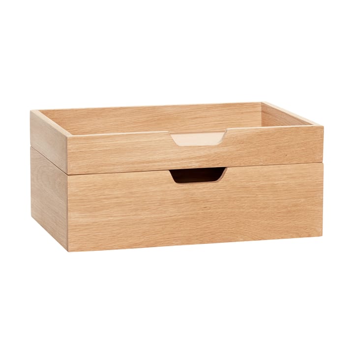 Note storage box set of 2 - Oak - Hübsch