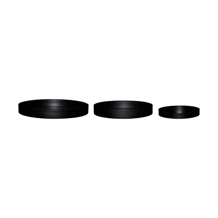 Planter Saucer 2-pack - Metal-black - Hübsch