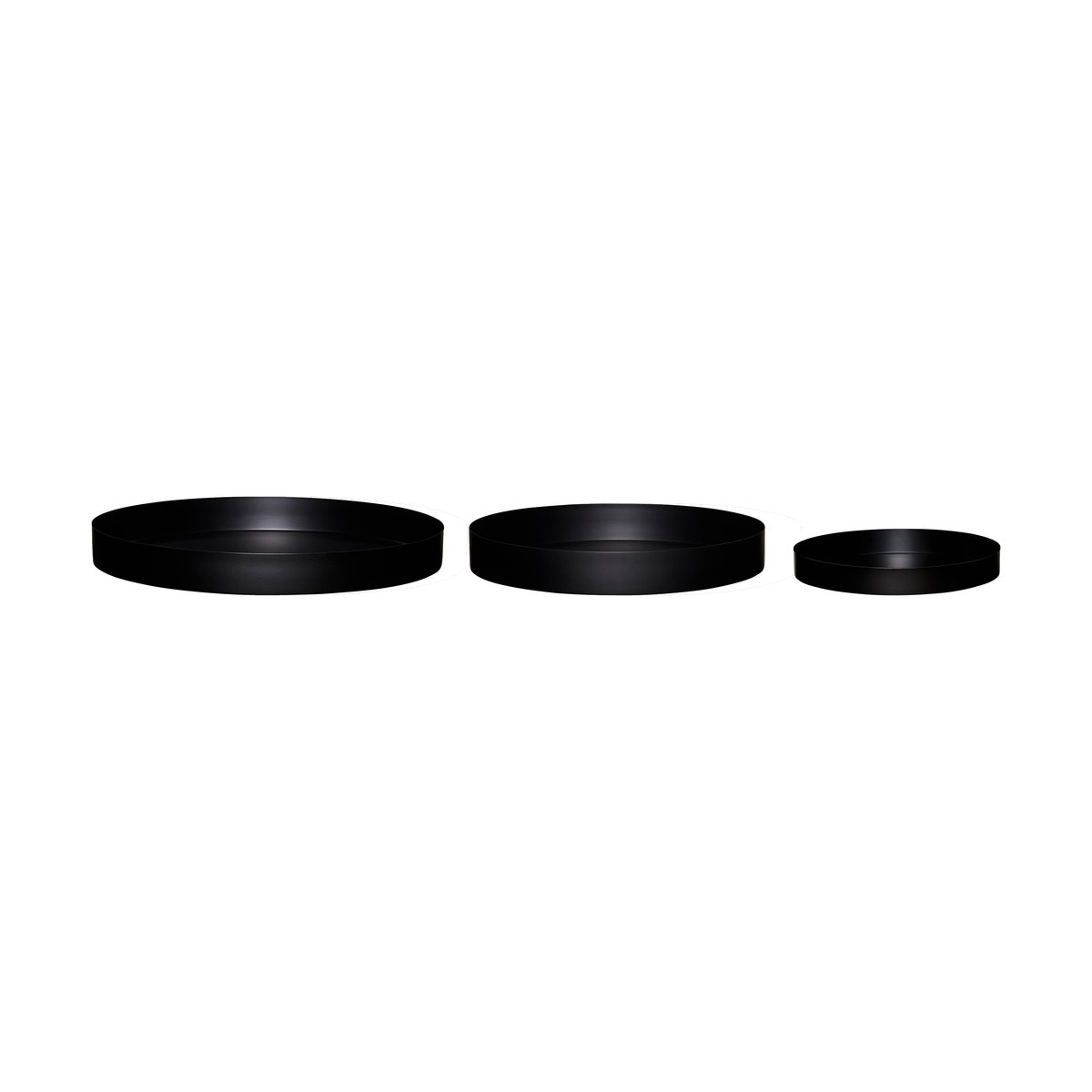 Hübsch Planter Saucer 2-pack Metal-black