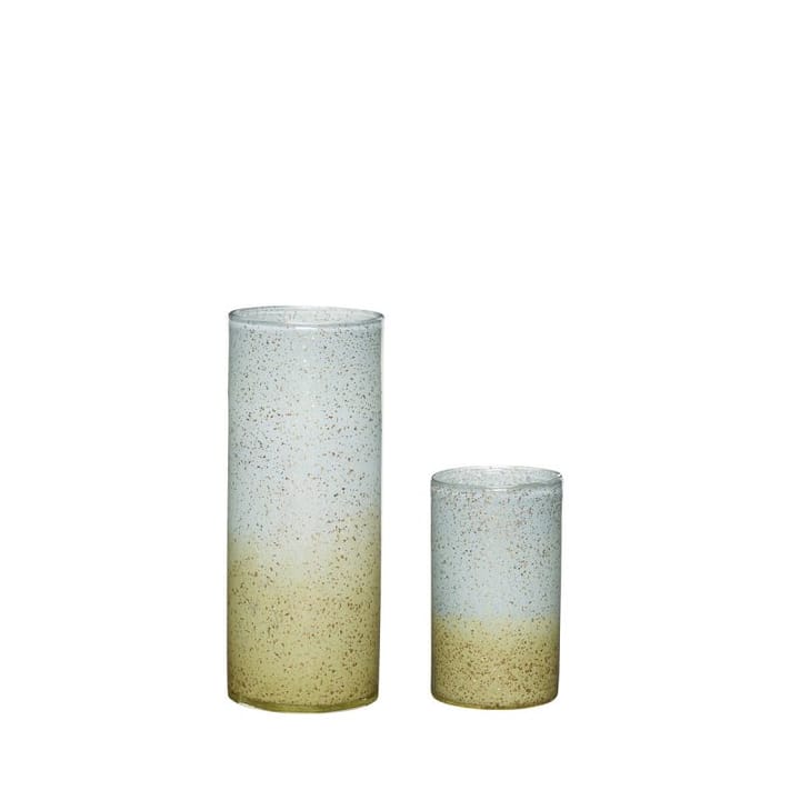 Shimmer vase 2-pack - Blue-glitter - Hübsch