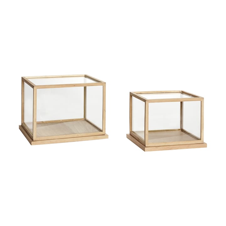 Spectacle display box small set of 2 - Oak - Hübsch