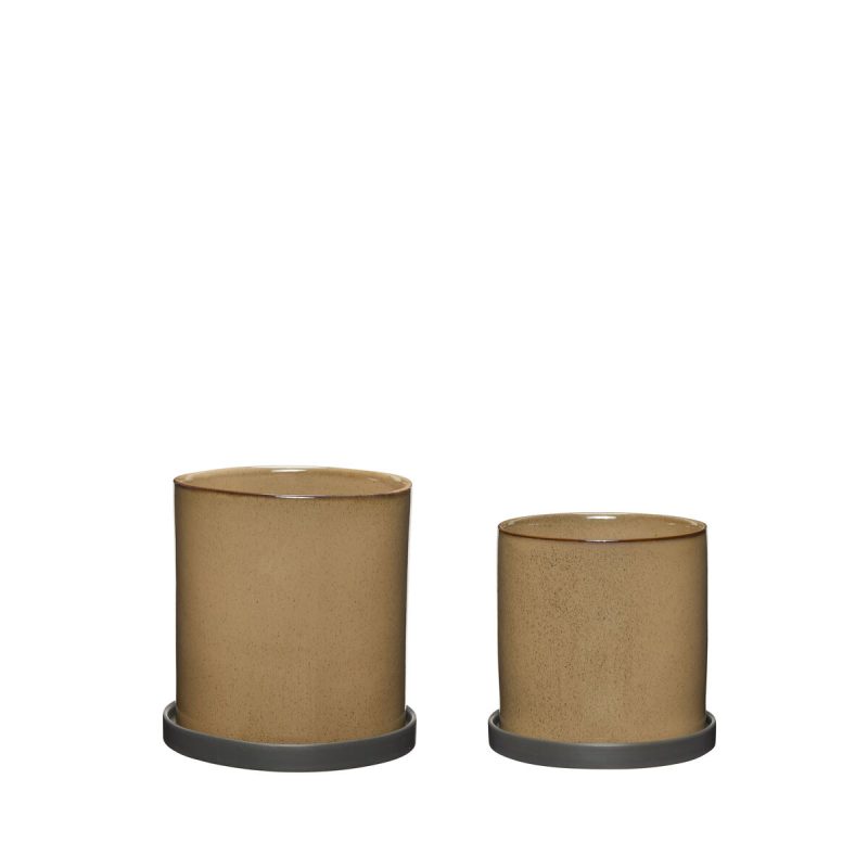 Hübsch Your pots 2-pack Brown