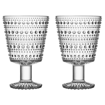 Kastehelmi drinking glass with stem 26 cl 2-pack - Clear - Iittala