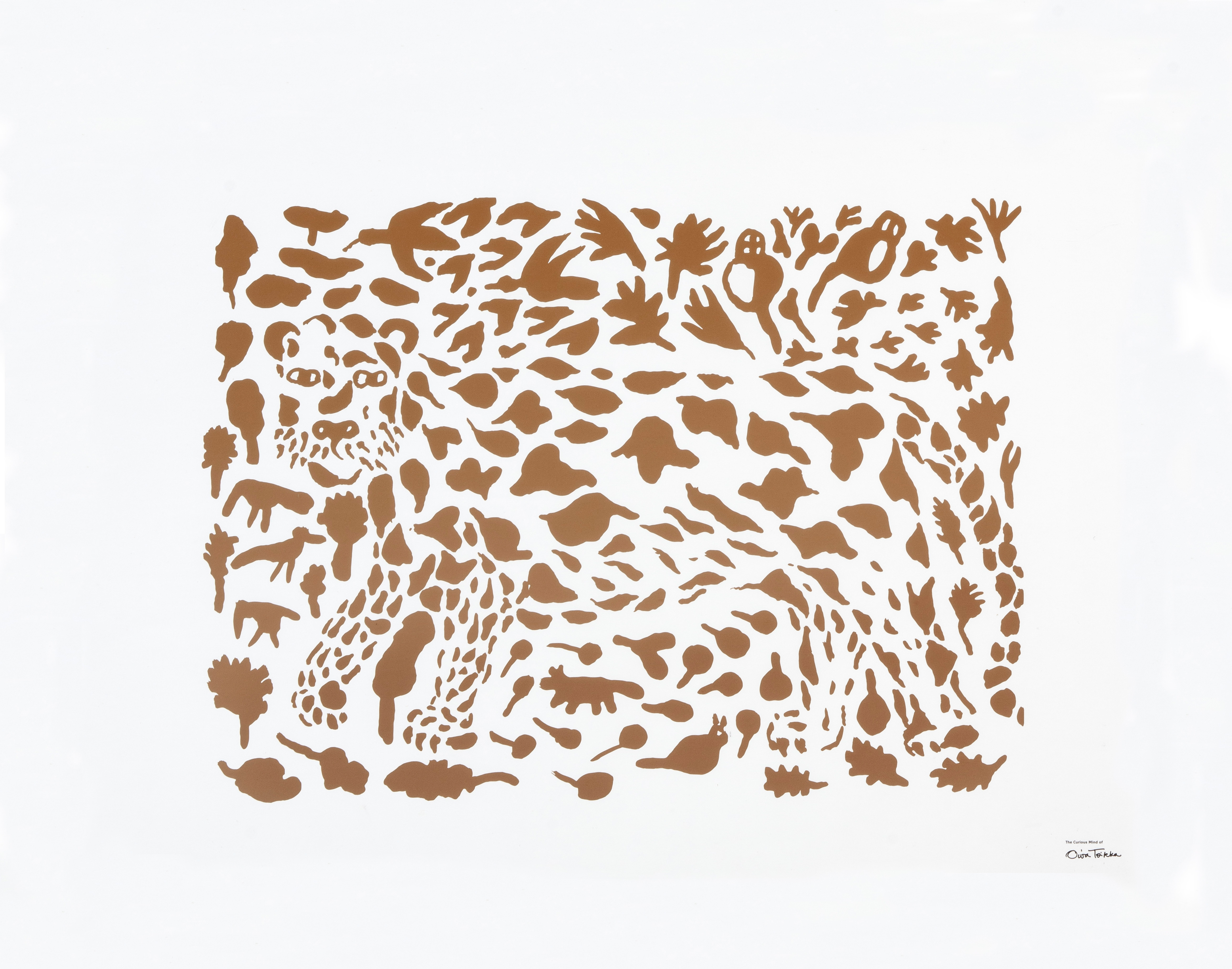 Oiva Toikka Cheetah poster brown, 50x70 cm