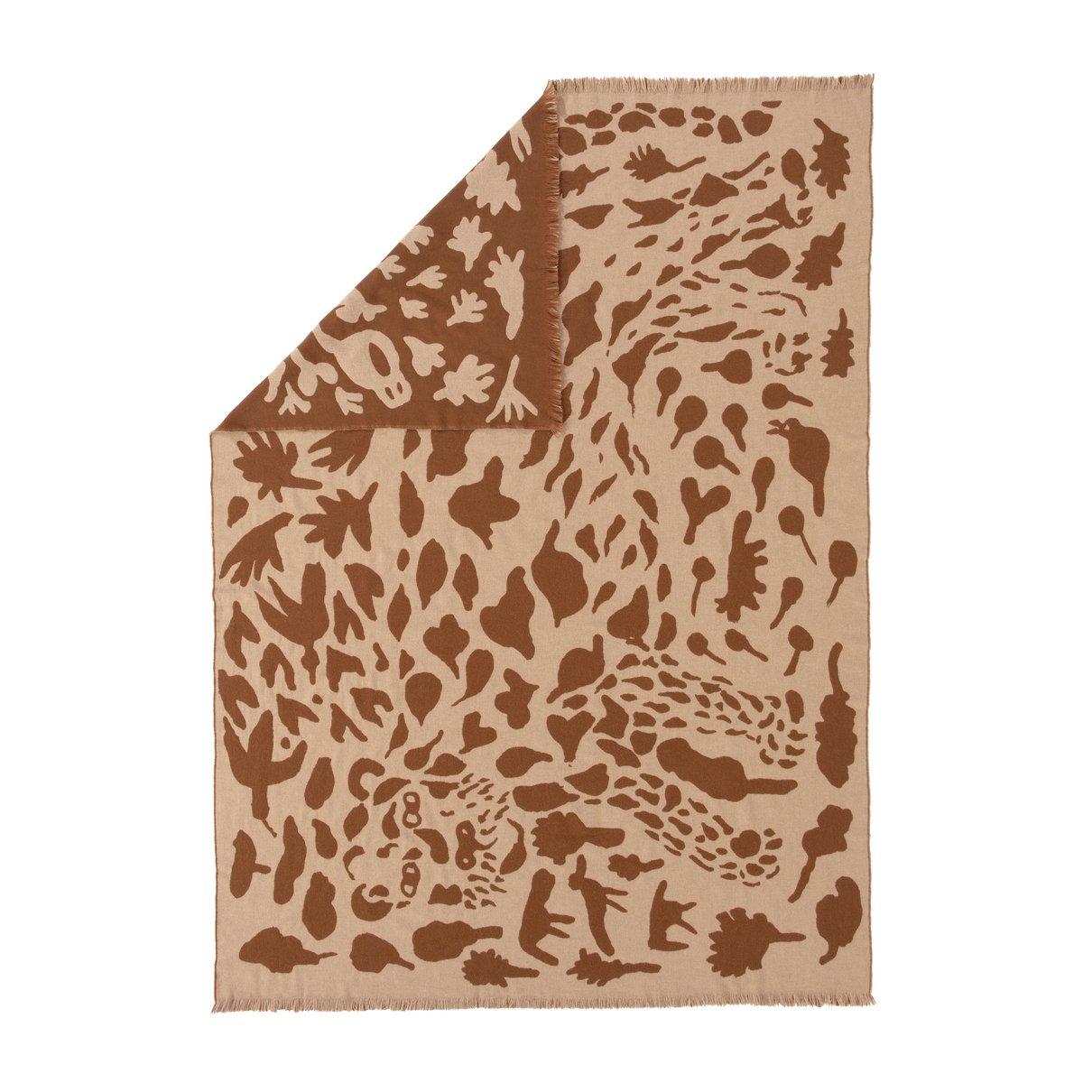 Iittala Oiva Toikka Cheetah wool throw 130x180 cm Brown