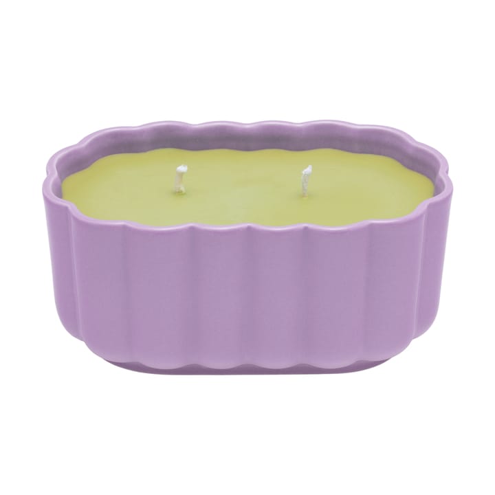 Play candle in ceramic form oval - Purple-olive - Iittala