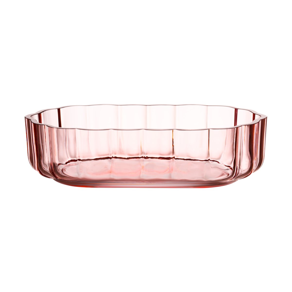 Iittala Play glass bowl low 50 mm Salmon pink