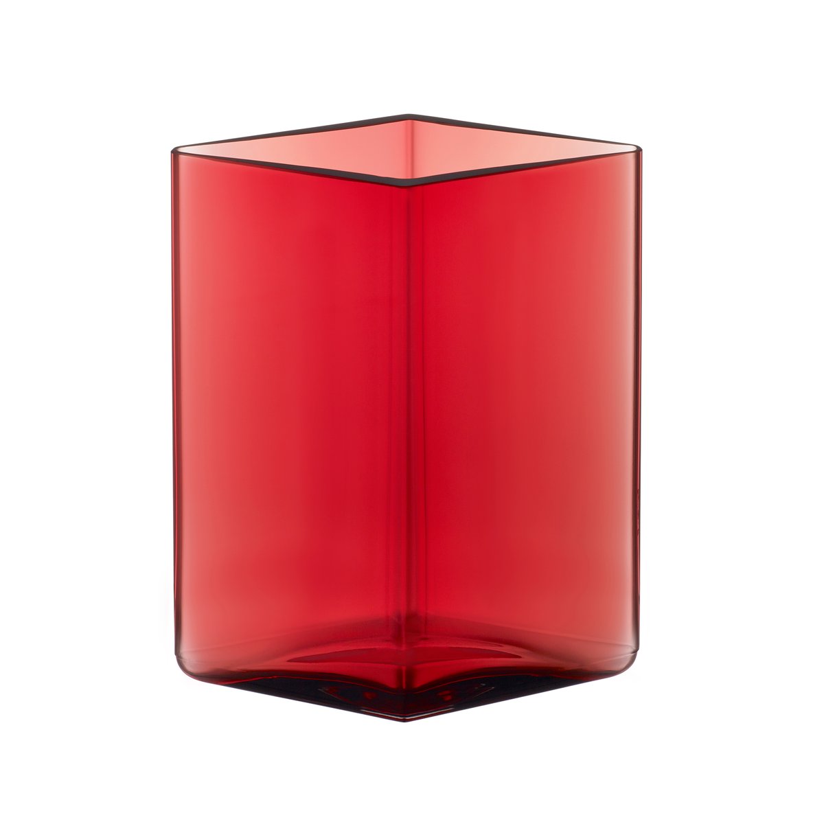 Iittala Ruutu vase 11.5x14 cm cranberry