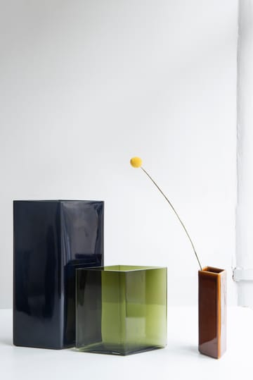 Ruutu vase 20.5x18 cm - moss green - Iittala