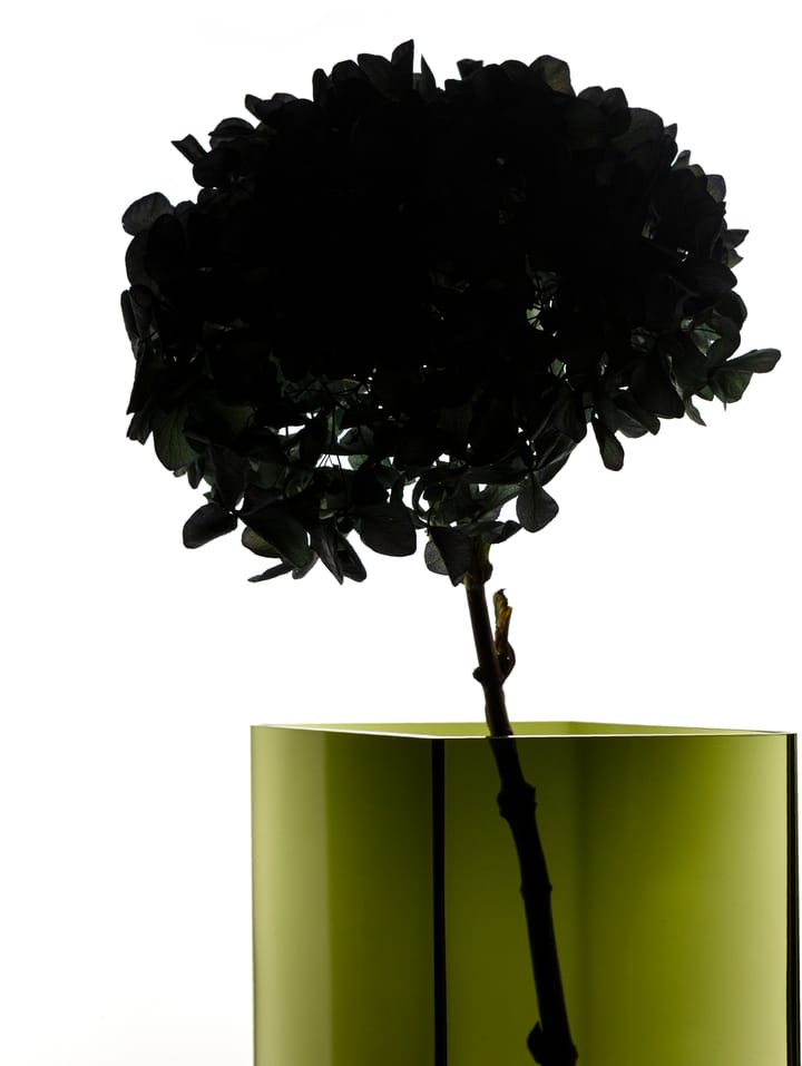 Ruutu vase 20.5x18 cm, moss green Iittala