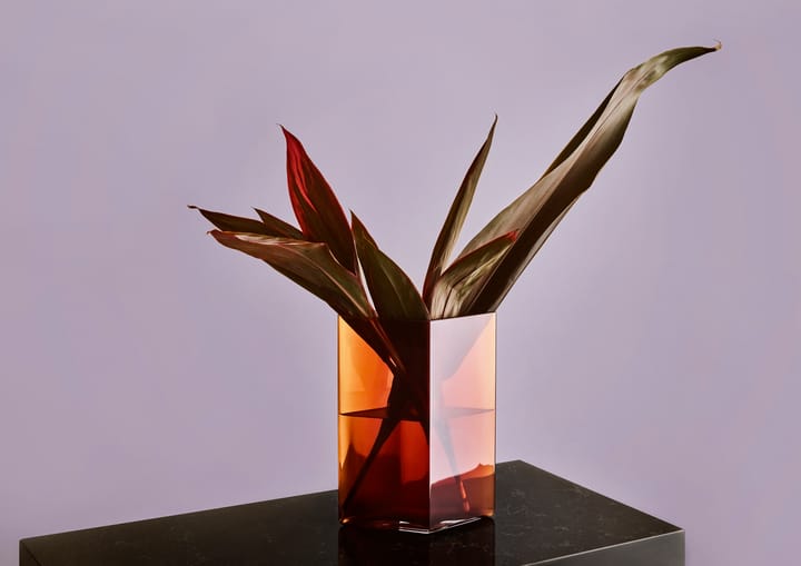 Ruutu vase 20.5x27 cm, copper Iittala