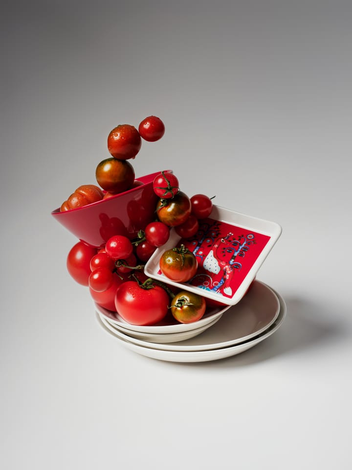 Taika plate 12x12 cm - Red - Iittala