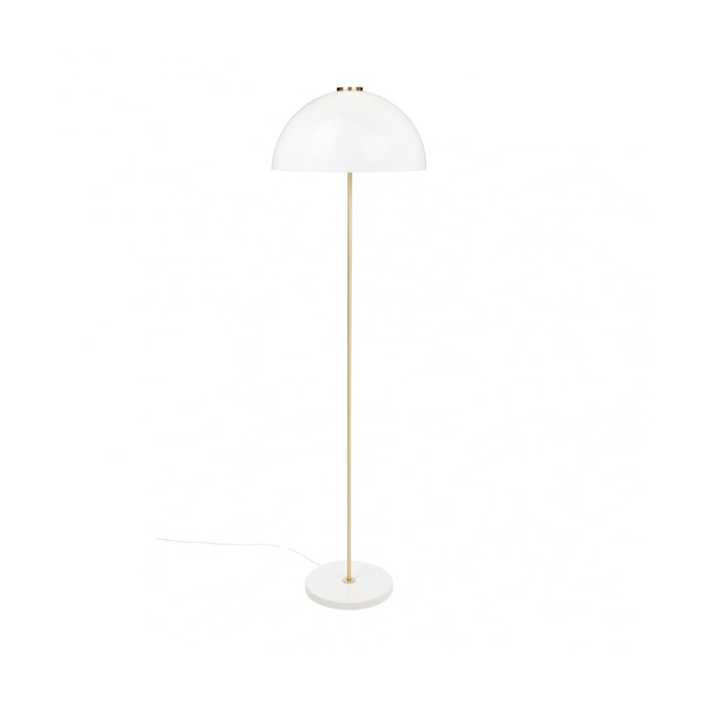 Innolux Kupoli floor lamp White-brass details-white shade