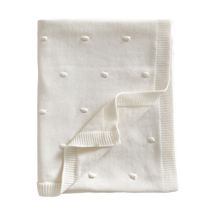 Bubble knitted baby blanket 80x100 cm - Pearl - Jack o Juno