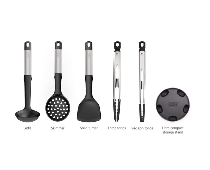 Elevate Fusion Kitchen Utensils and Stand 5 Pieces, Silicone Joseph Joseph