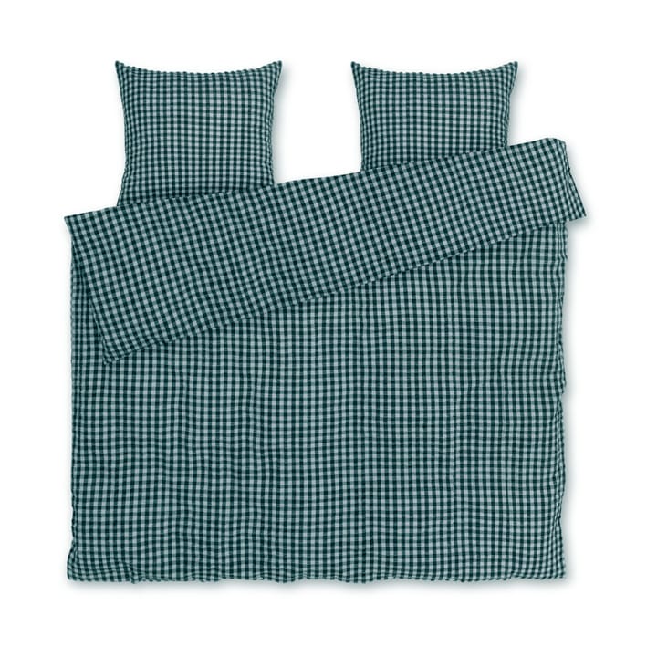 Bæk&Bølge bed set 220x220 cm - Green-light blue - Juna