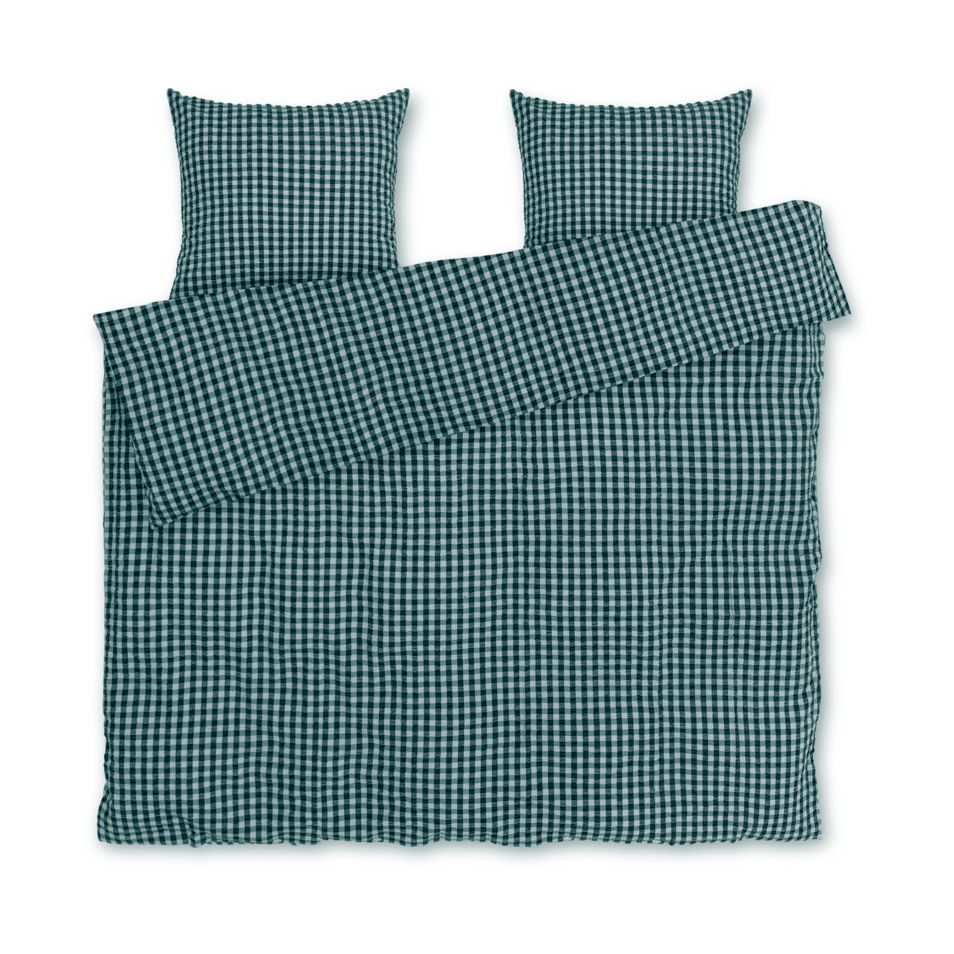 Juna Bæk&Bølge bed set 220x220 cm Green-light blue