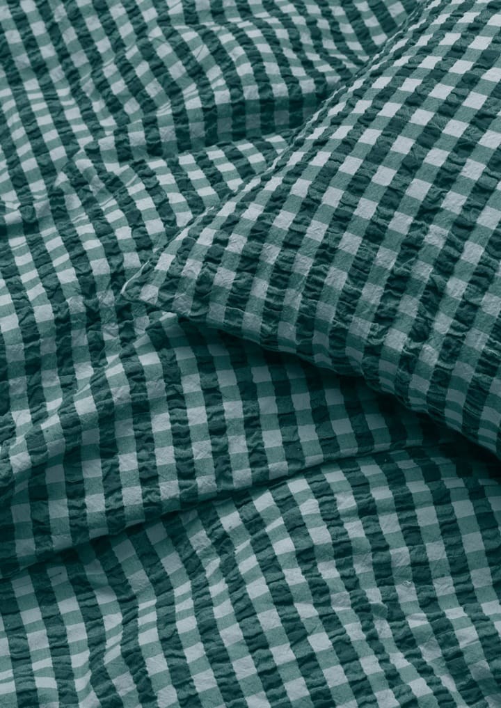 Bæk&Bølge bed set 220x220 cm, Green-light blue Juna